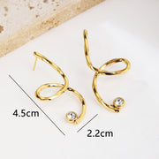 Sphere&Style Long Snake With Drop Diamond Earrings