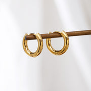 Sphere&Style Golden Round Small Size Hoops Earrings