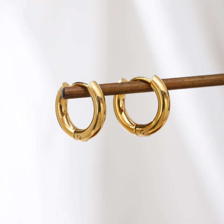 Sphere&Style Golden Round Small Size Hoops Earrings