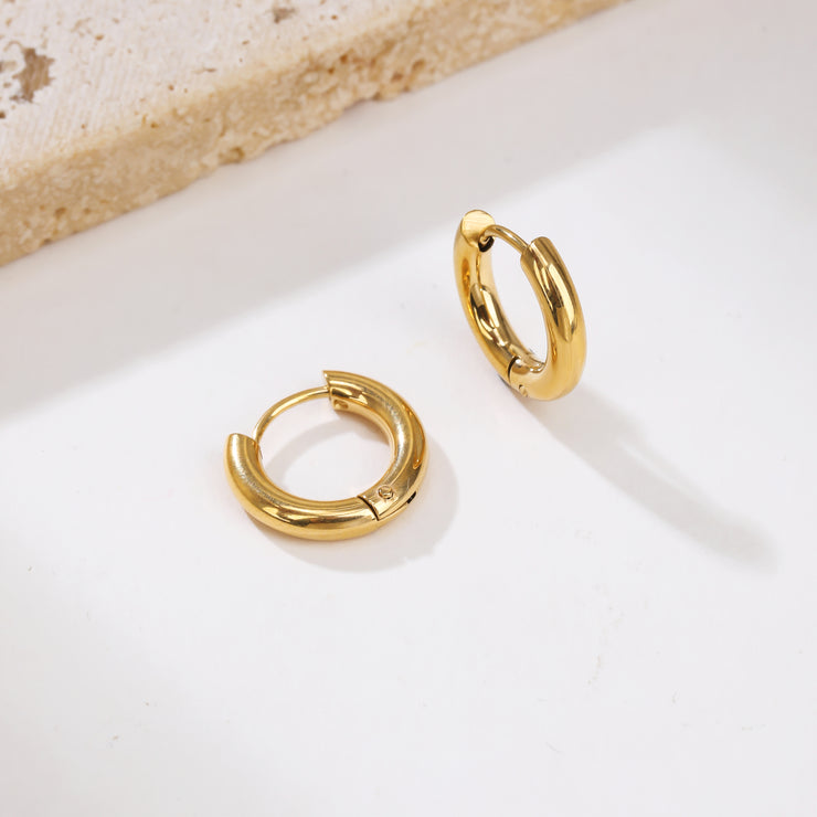 Sphere&Style Golden Round Small Size Hoops Earrings