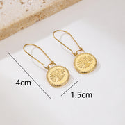 Sphere&Style Engraved Tree Of life Drop Earrings
