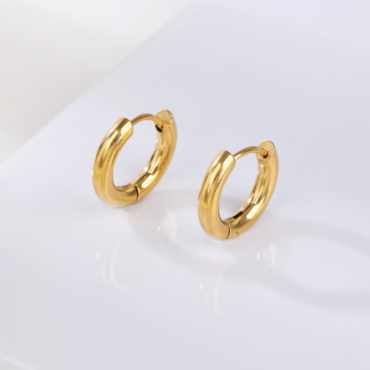 Sphere&Style Golden Round Small Size Hoops Earrings