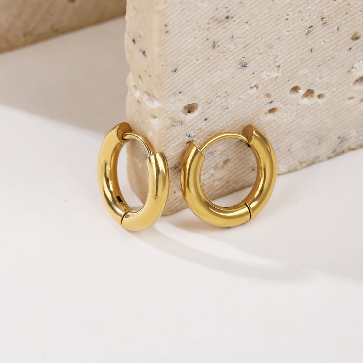 Sphere&Style Golden Round Small Size Hoops Earrings
