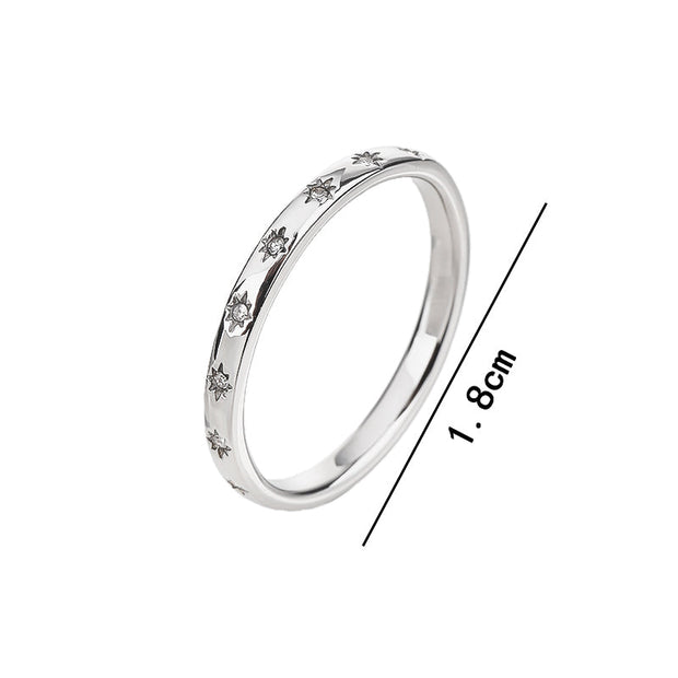 Stainless Steel Finger ring with crystal stone