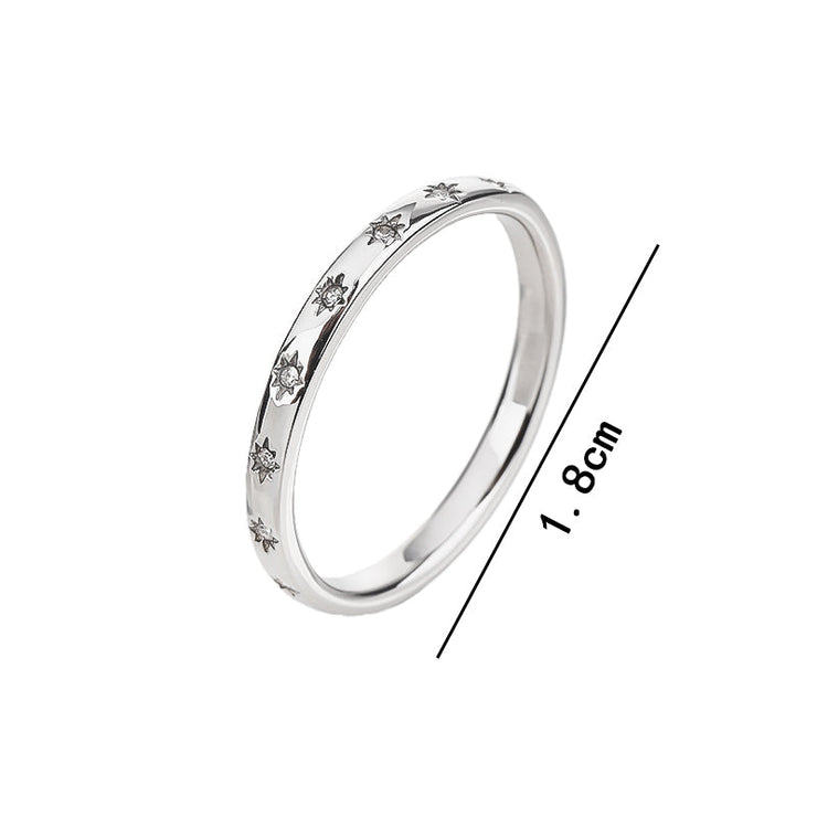 Stainless Steel Finger ring with crystal stone