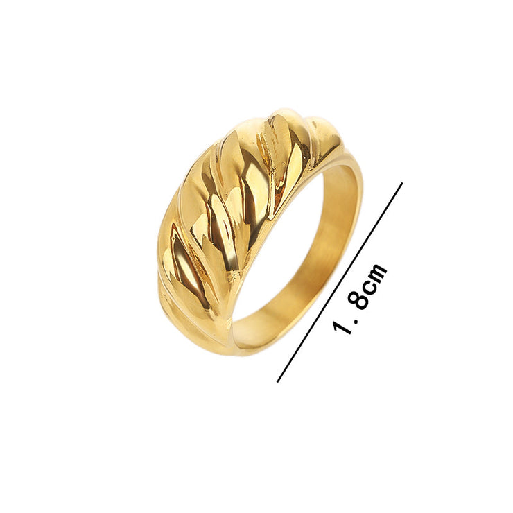 Stainless Steel Rings Women Men High Polish Plain Dome Silver/Gold Wedding Band Comfort Fit