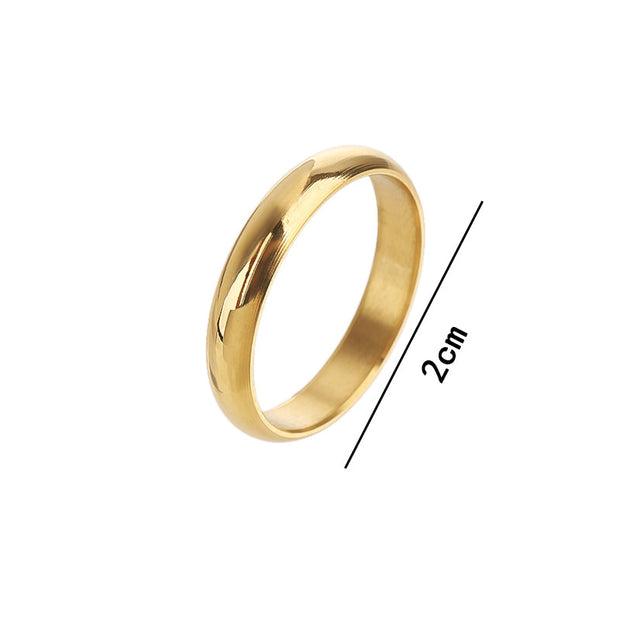 Stainless Steel Narrow Signet Stacking Style finger ring