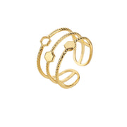 18K Gold/White Gold Plated Rings- Victorian Leaf Filigree Vintage Style Ring/Silver Rings, Gold Rings for Women