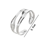 silver Cuff Bracelet for Women   Adjustable Silver Open Cuff Bangle Bracelet