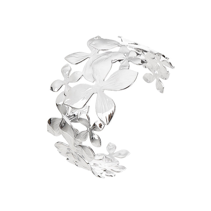 Flower shape 18k Gold Plated Bangle