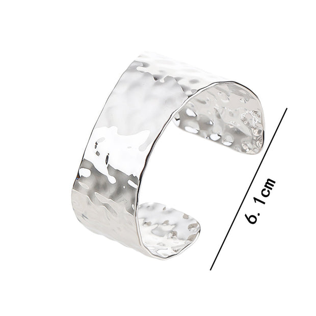 Silver Bangle Bracelets for Women Thick Arm Cuff Bangle Bracelet Wrist Wrap Bracelet Jewelry