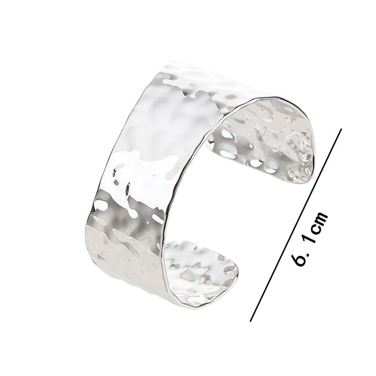 Silver Bangle Bracelets for Women Thick Arm Cuff Bangle Bracelet Wrist Wrap Bracelet Jewelry