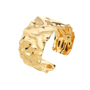 Gold Bangles Cuff Bracelets for Women Non Tarnish Chunky Gold Trendy Jewelry