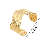 Stylish Hammered 18K Gold Plated Bangles