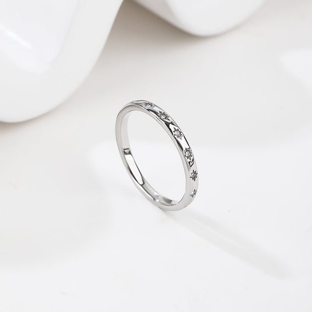 Stainless Steel Finger ring with crystal stone