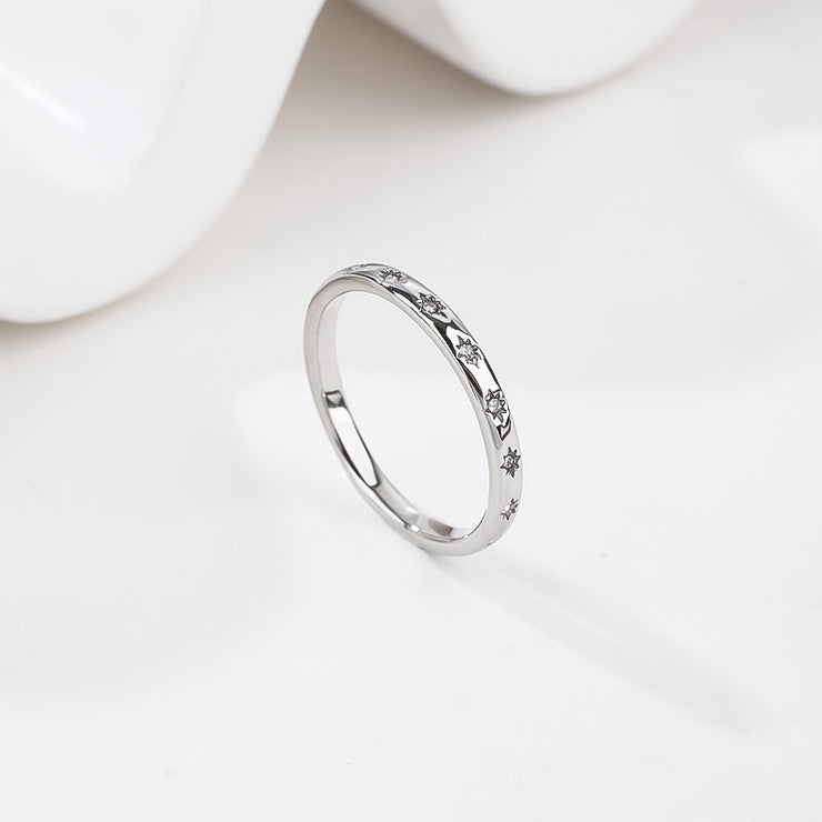 Stainless Steel Finger ring with crystal stone