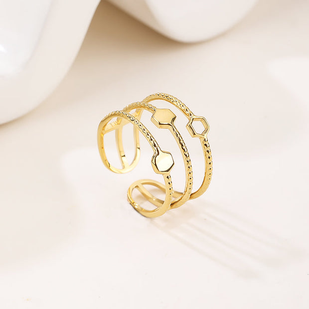 18K Gold/White Gold Plated Rings- Victorian Leaf Filigree Vintage Style Ring/Silver Rings, Gold Rings for Women