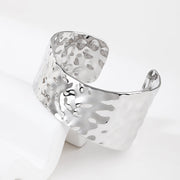 Silver Bangle Bracelets for Women Thick Arm Cuff Bangle Bracelet Wrist Wrap Bracelet Jewelry