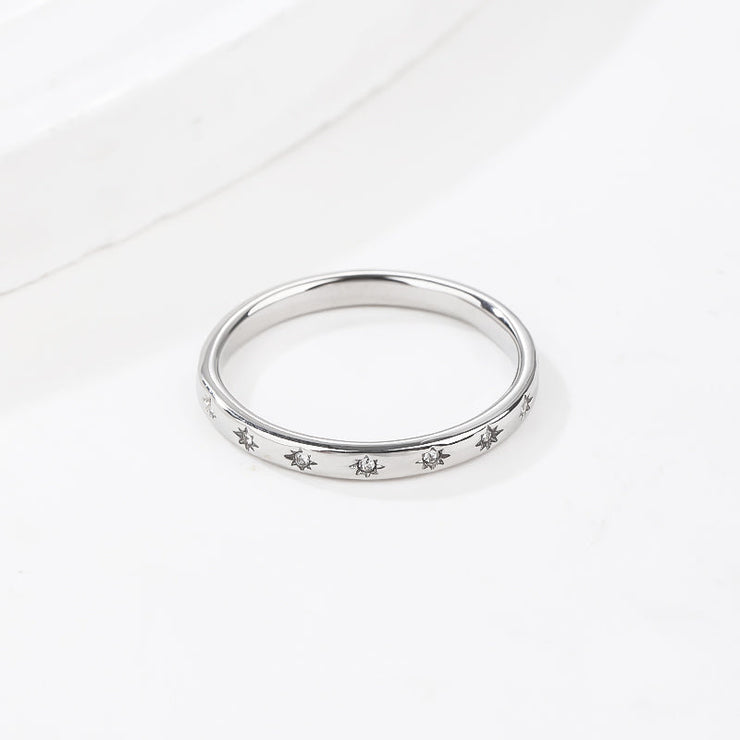 Stainless Steel Finger ring with crystal stone