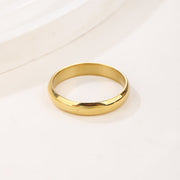 Stainless Steel Narrow Signet Stacking Style finger ring