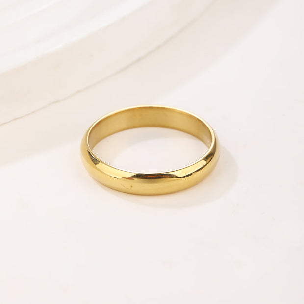 Stainless Steel Narrow Signet Stacking Style finger ring