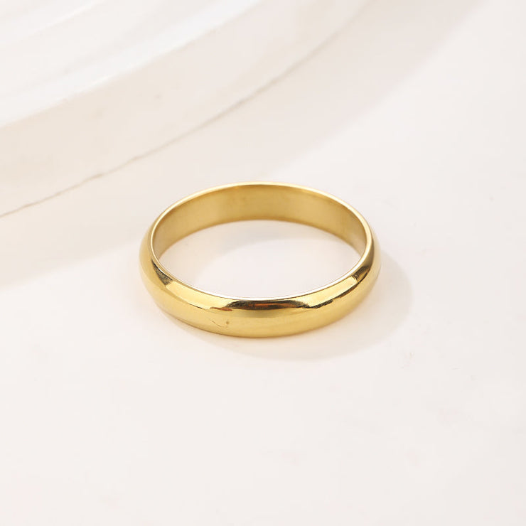 Stainless Steel Narrow Signet Stacking Style finger ring