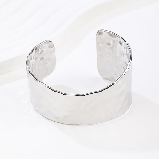 Silver Bangle Bracelets for Women Thick Arm Cuff Bangle Bracelet Wrist Wrap Bracelet Jewelry