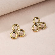 Sphere&Style Three Linked Circles Studs Earrings