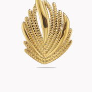 Sphere&Style Sculpted Leaf Stud Earrings