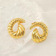 Bold Spiral Horn Shape Earrings