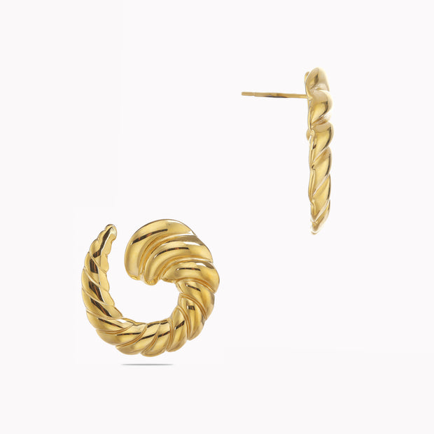 Bold Spiral Horn Shape Earrings