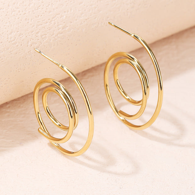 Sphere&Style Spiral Hoops Earrings