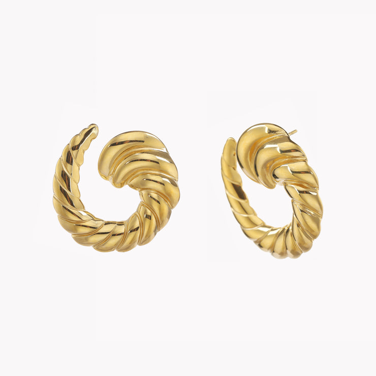 Bold Spiral Horn Shape Earrings
