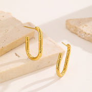 Sphere&Style Pretty Golden Textured Open Hoops