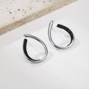 Sphere&Style Pave Diamond Hoops Earrings
