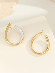 Sphere&Style Pave Diamond Hoops Earrings