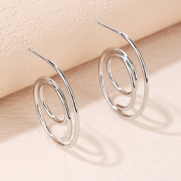 Sphere&Style Spiral Hoops Earrings