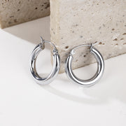 Sphere&Style 18K Gold Plated Golden & Silver Round Hoops