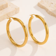 Sphere&Style Golden Big Size Hoops Earrings