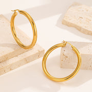 Sphere&Style Golden Big Size Hoops Earrings