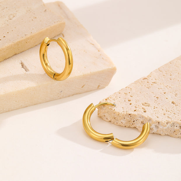 Sphere&Style Golden Round Hoops Earrings