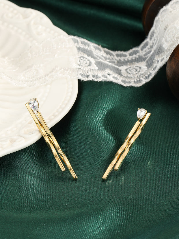 Sphere&Style Golden Tassel Earrings