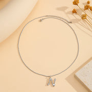 Sphere&Style Two Tone Alphabet Necklace