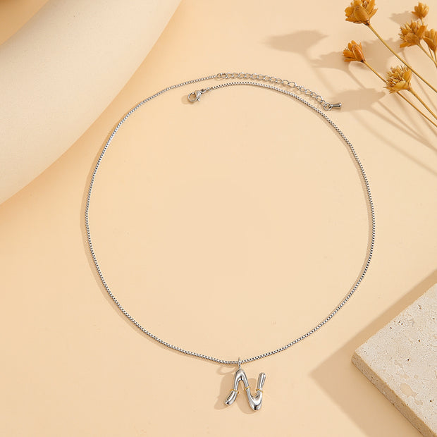 Sphere&Style Two Tone Alphabet Necklace