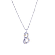 Sphere&Style Two Tone Alphabet Necklace