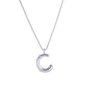Sphere&Style Two Tone Alphabet Necklace
