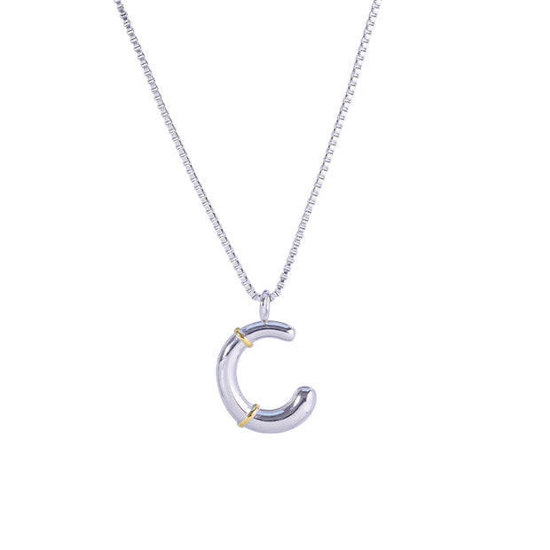 Sphere&Style Two Tone Alphabet Necklace