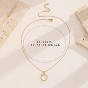 Sphere&Style Diamond-Frame Open Circle Pendant Necklace