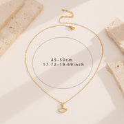 Sphere& Style Open Diamond Framed Fishtail Charm Pendant Necklace