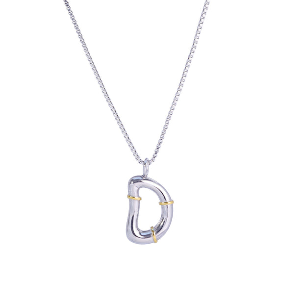 Sphere&Style Two Tone Alphabet Necklace